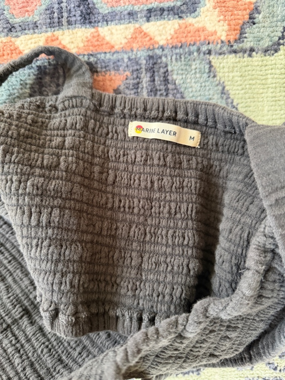 Marine Layer smocked crop top size M - Picture 3 of 4